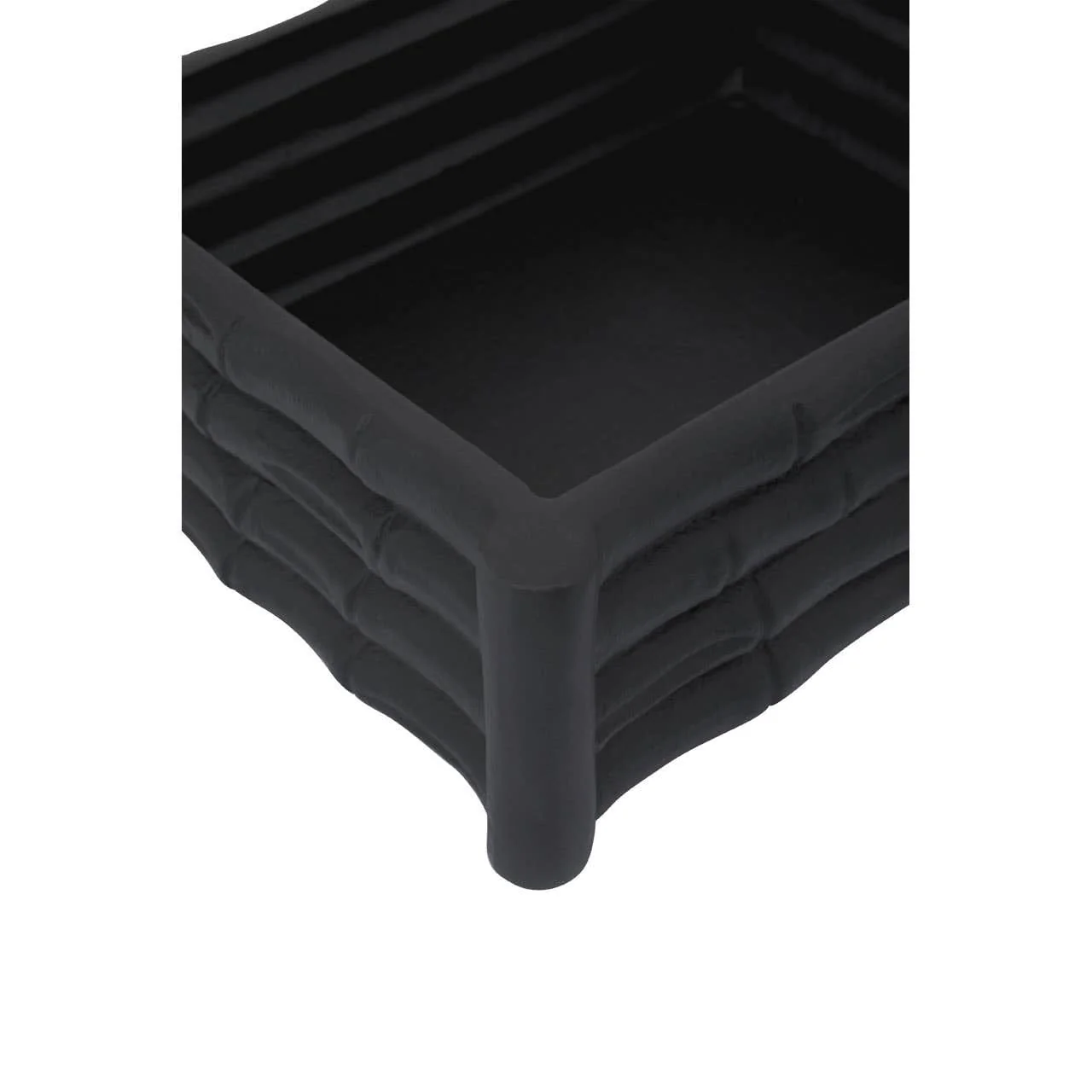 Hiba Small Black Finish Bamboo Effect Trinket Box - Image 7