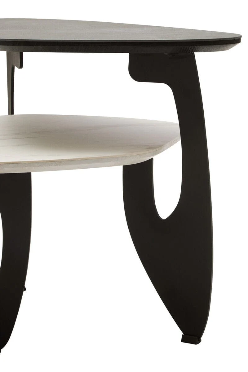 Imperia 2 Tier Small Asymmetrical Ceramic Coffee Table - Image 6