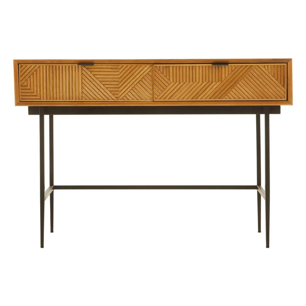 Jakara Natural Finish Console Table with 2 Drawers