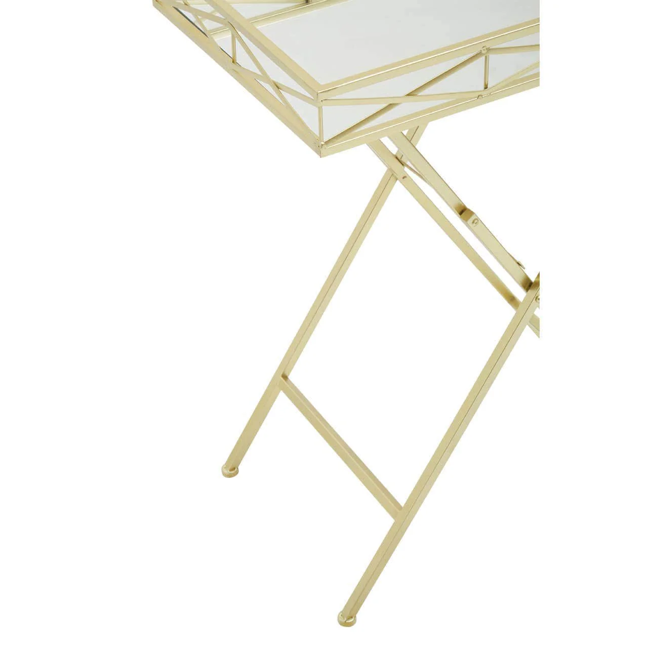 Jolie Rectangle Gold Tray Table - Image 4