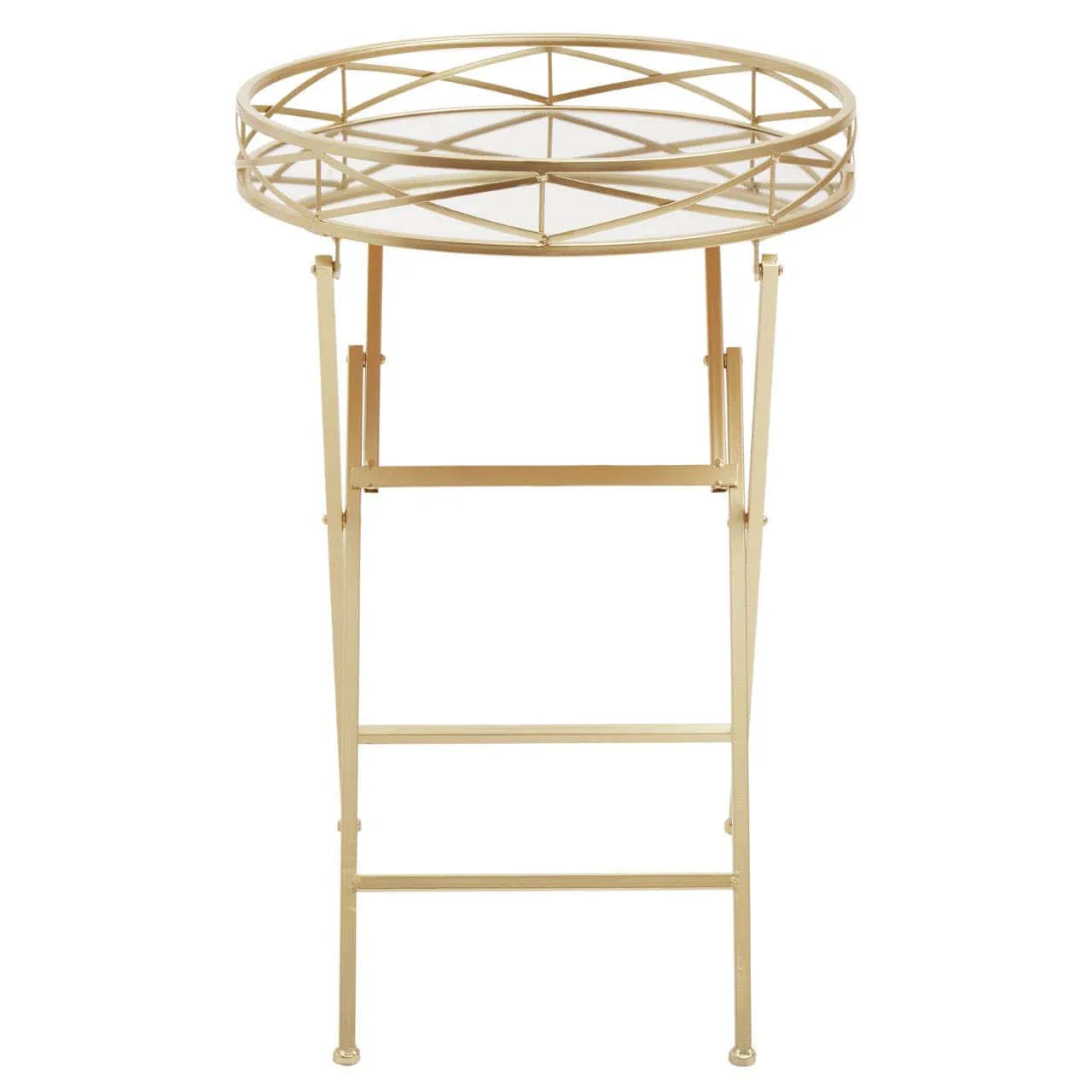 Jolie Round Gold Tray Table - Image 3