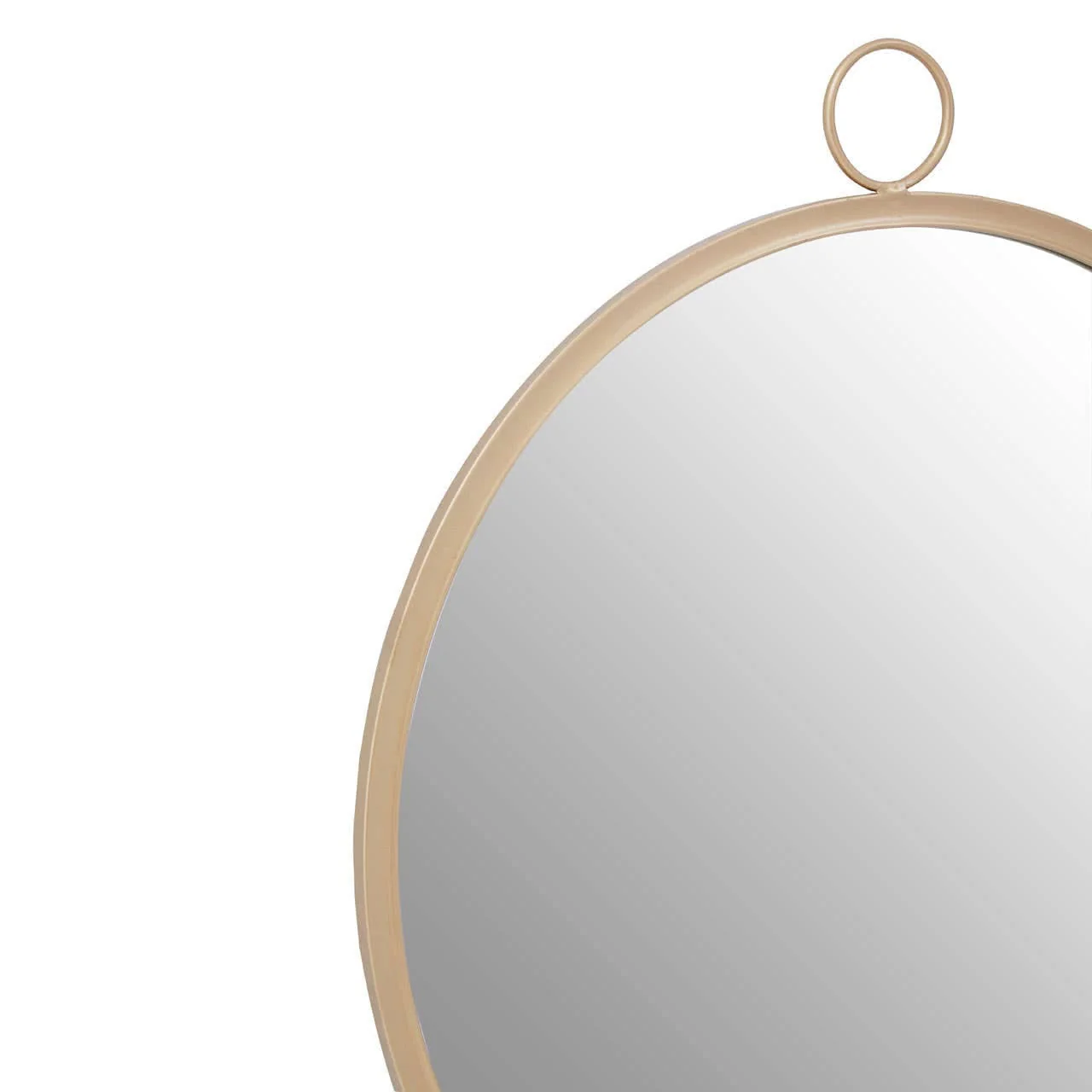 Karval Round Wall Mirror With Gold Finish Frame - Image 3