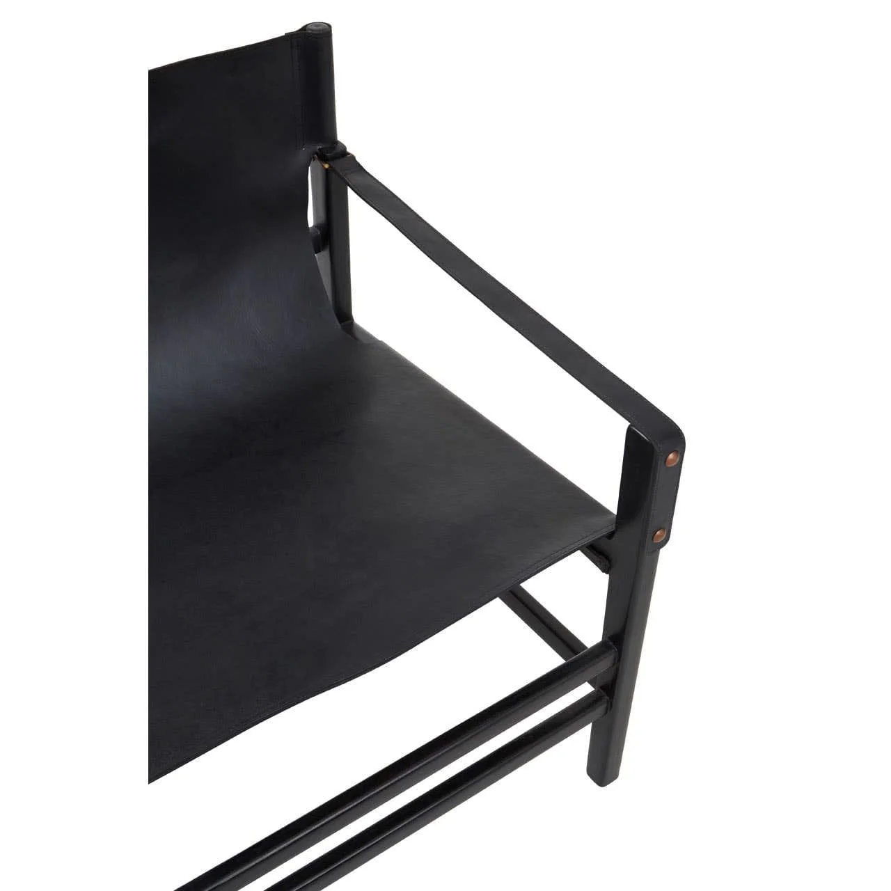 Kendari Black Teak Wood Frame Armchair - Image 5