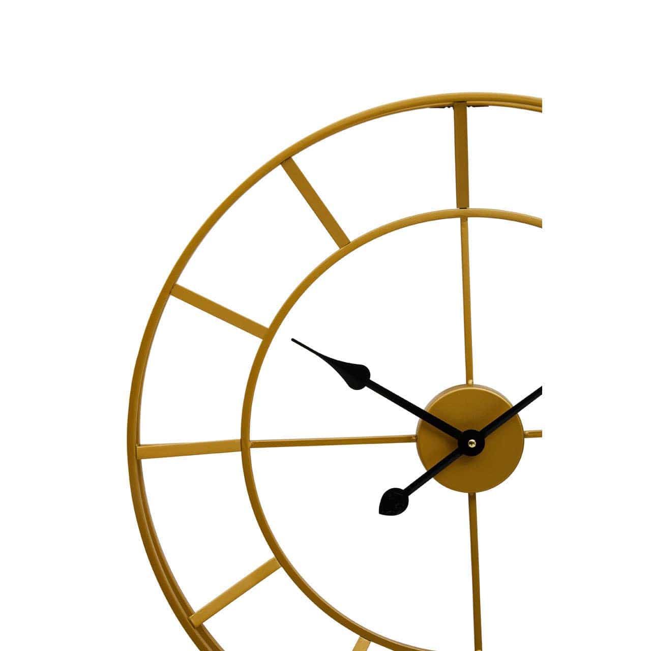 Kent 60cm Dia Large Gold Finish Metal Wall Clock - Image 7