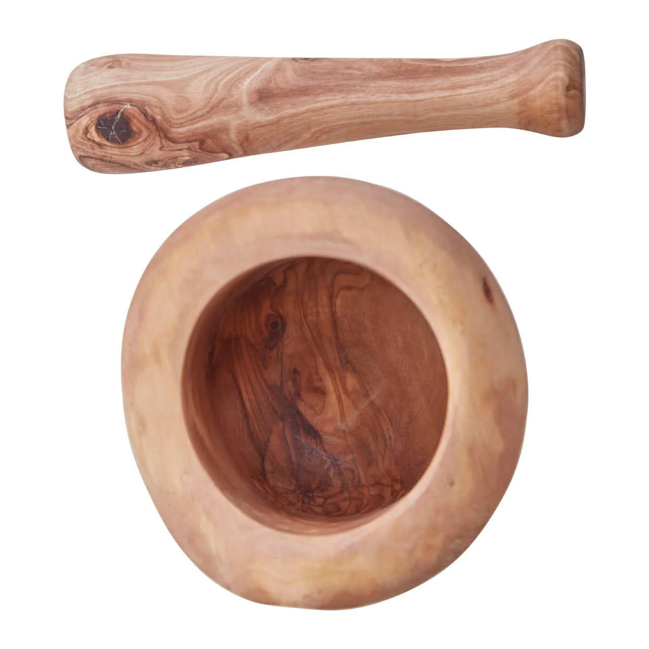 Kora Olive Wood Mortar And Pestle - Image 3