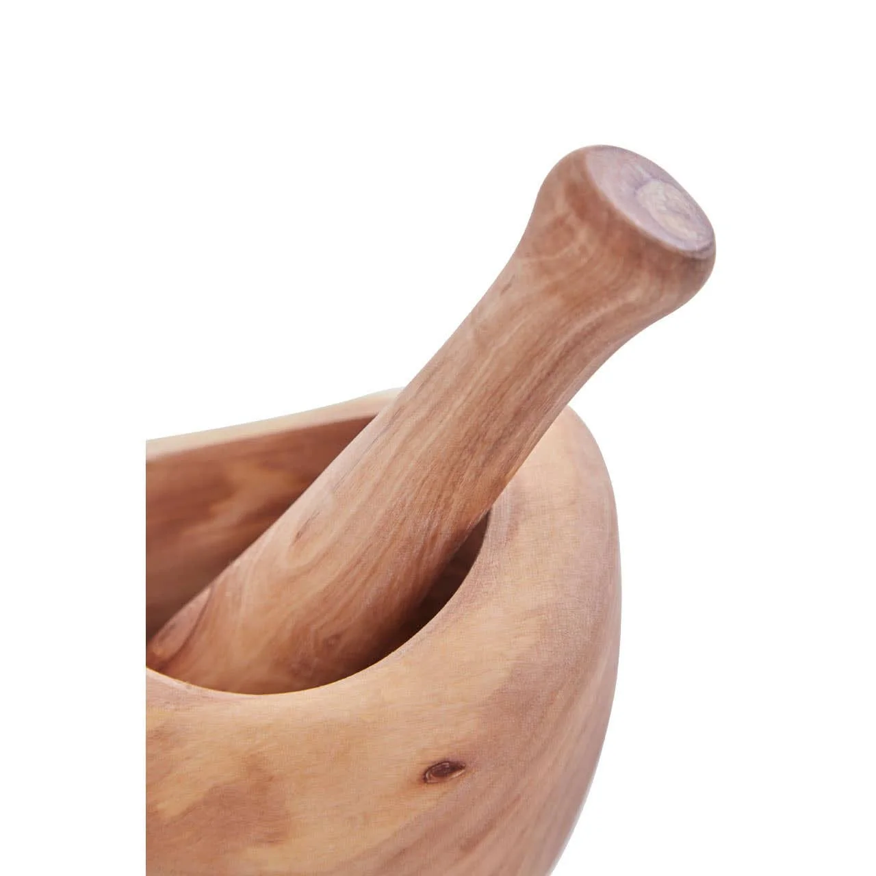 Kora Olive Wood Mortar And Pestle - Image 5