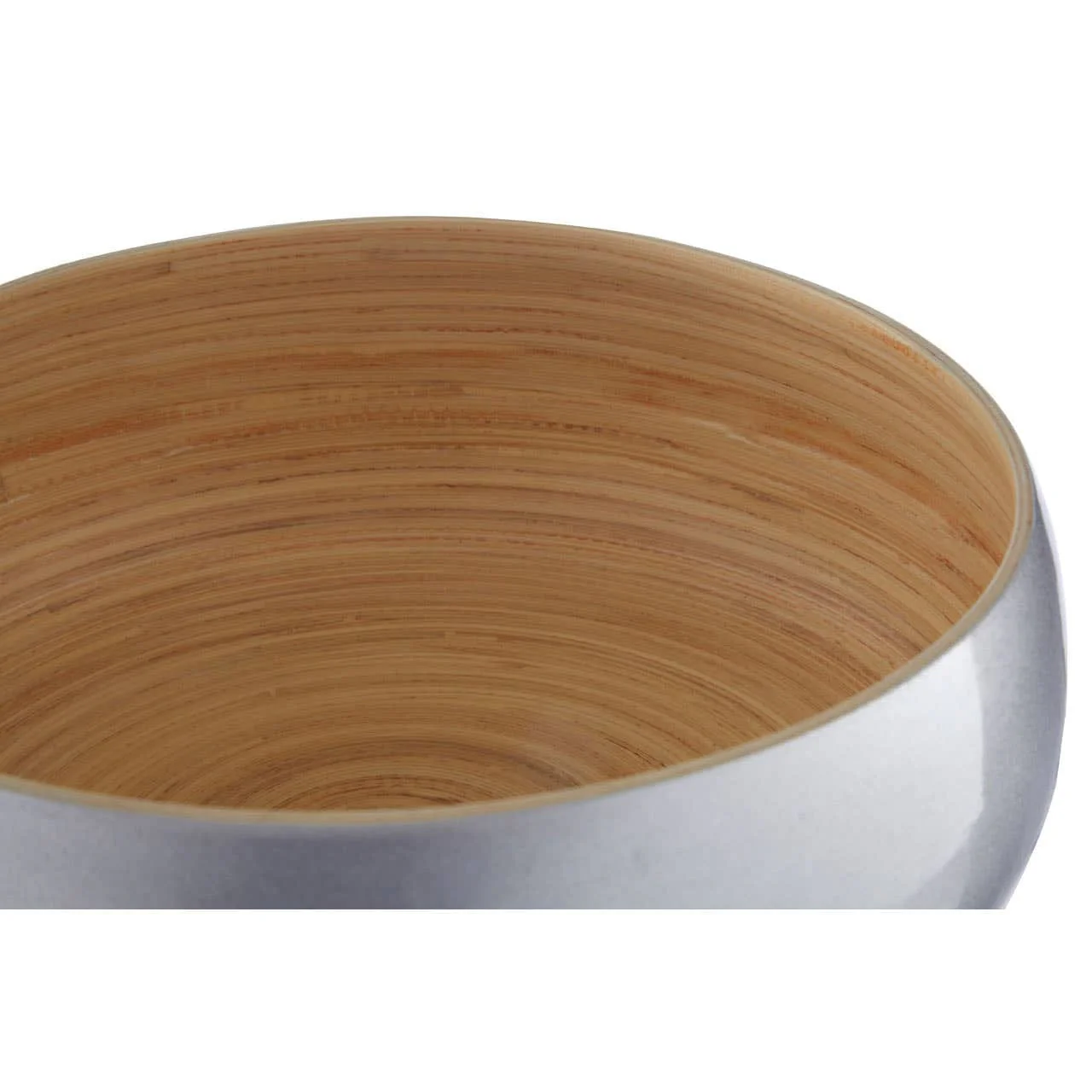 Kyoto Medium Silver Bamboo Bowl - Image 3