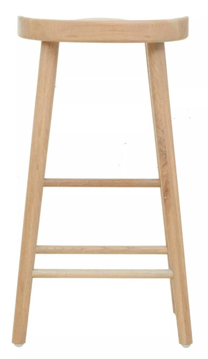 Lyon Washed Grey Oak Wood Bar Stool - Image 5