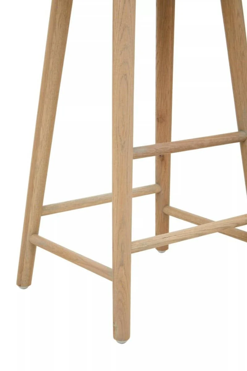Lyon Washed Grey Oak Wood Bar Stool - Image 8