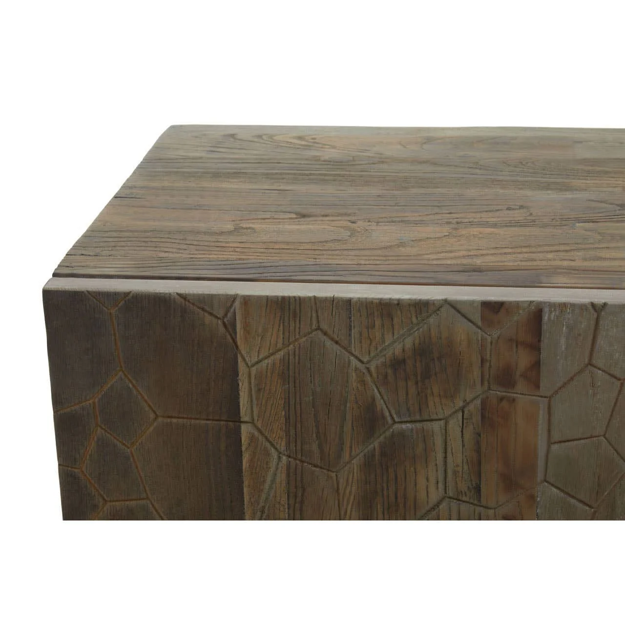 Malay Recycled Elm Wood 4 Door Sideboard - Image 10