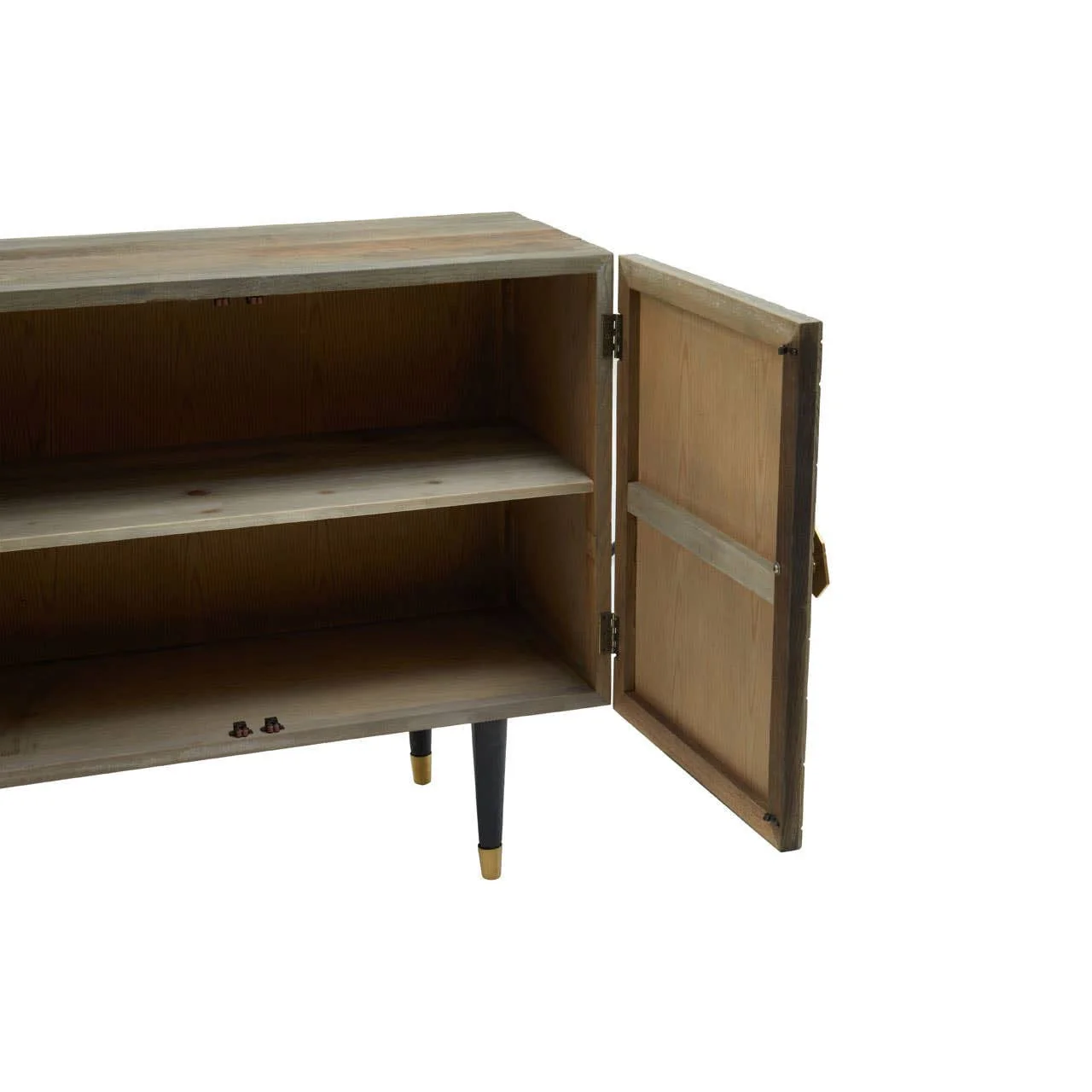 Malay Recycled Elm Wood 4 Door Sideboard - Image 12