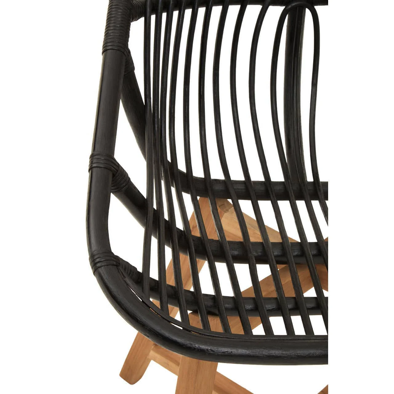 Manado Black Natural Rattan And Teak Chair - Image 15