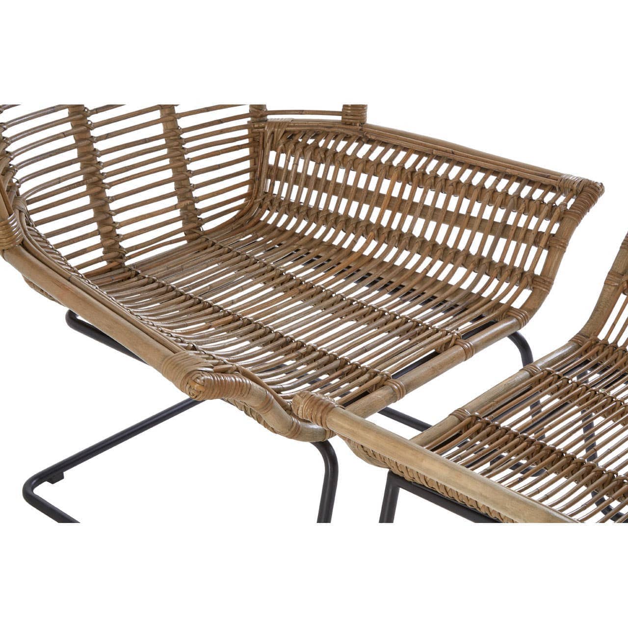 Manado Natural Rattan Lounge Chair And Footstool - Image 7
