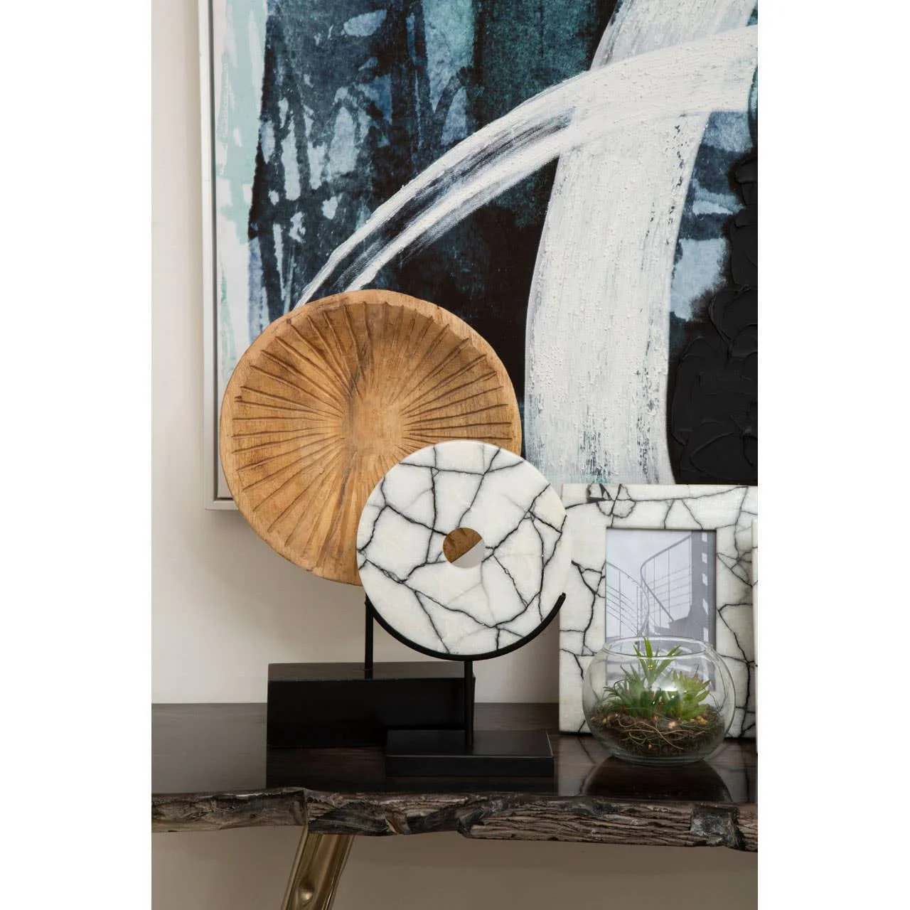 Marmara White and Black Marble 5In X 7In Large Photo Frame - Image 8