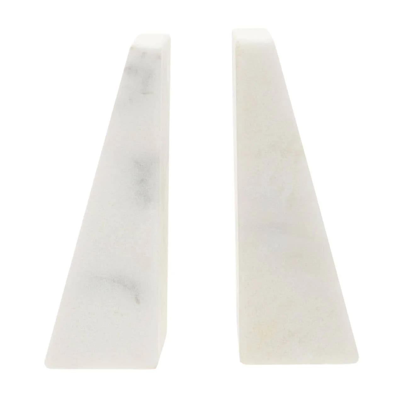 Marris Set Of 2 White Marble Bookends - Image 2