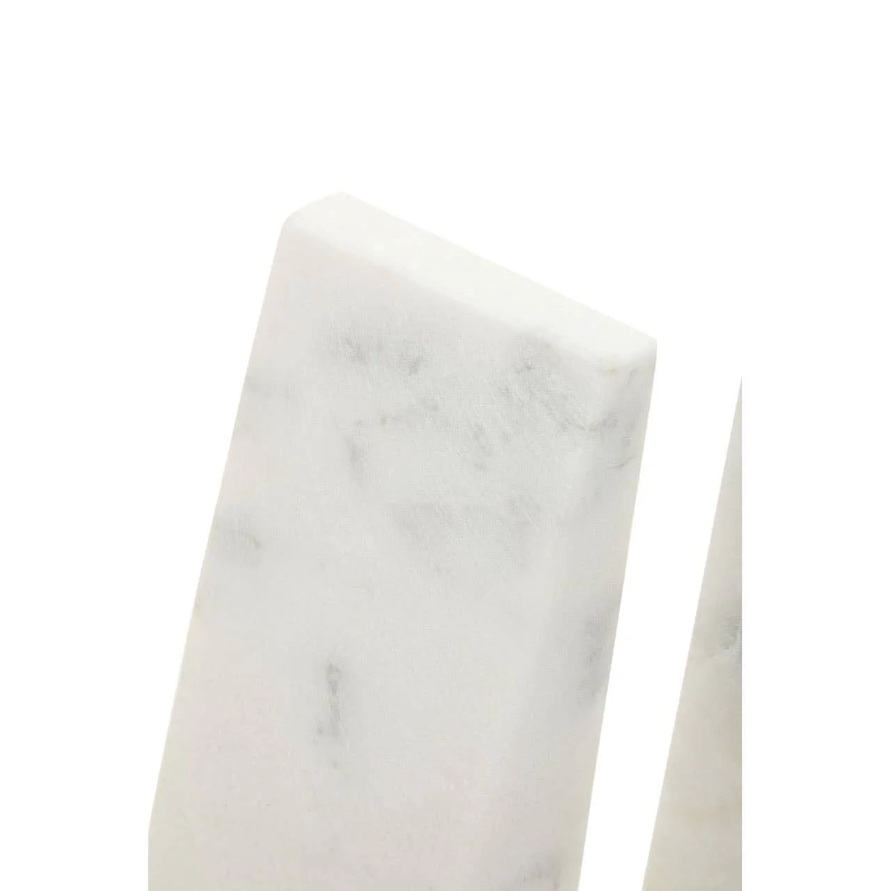 Marris Set Of 2 White Marble Bookends - Image 4