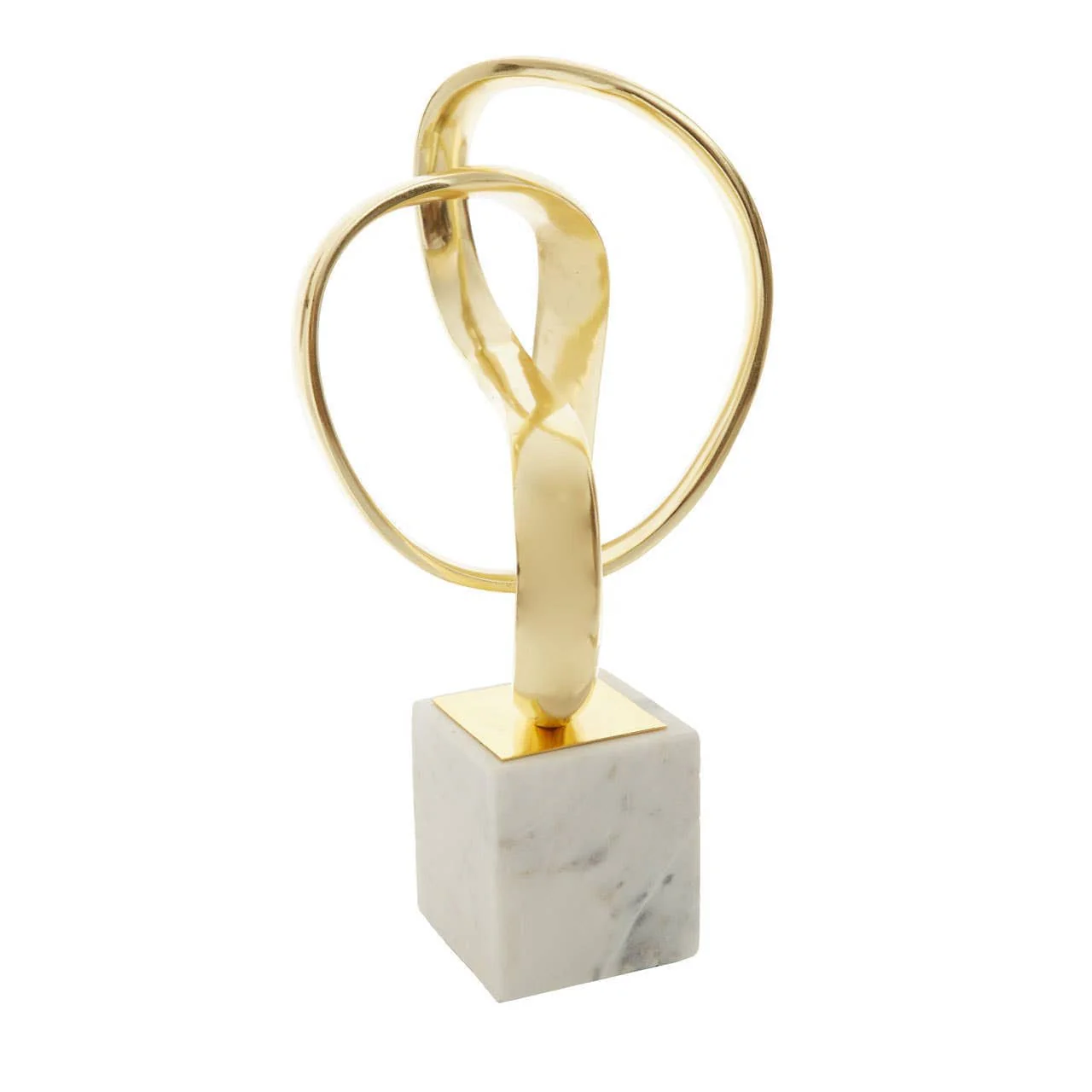 Mirano Gold Finish Knot Sculpture - Image 3