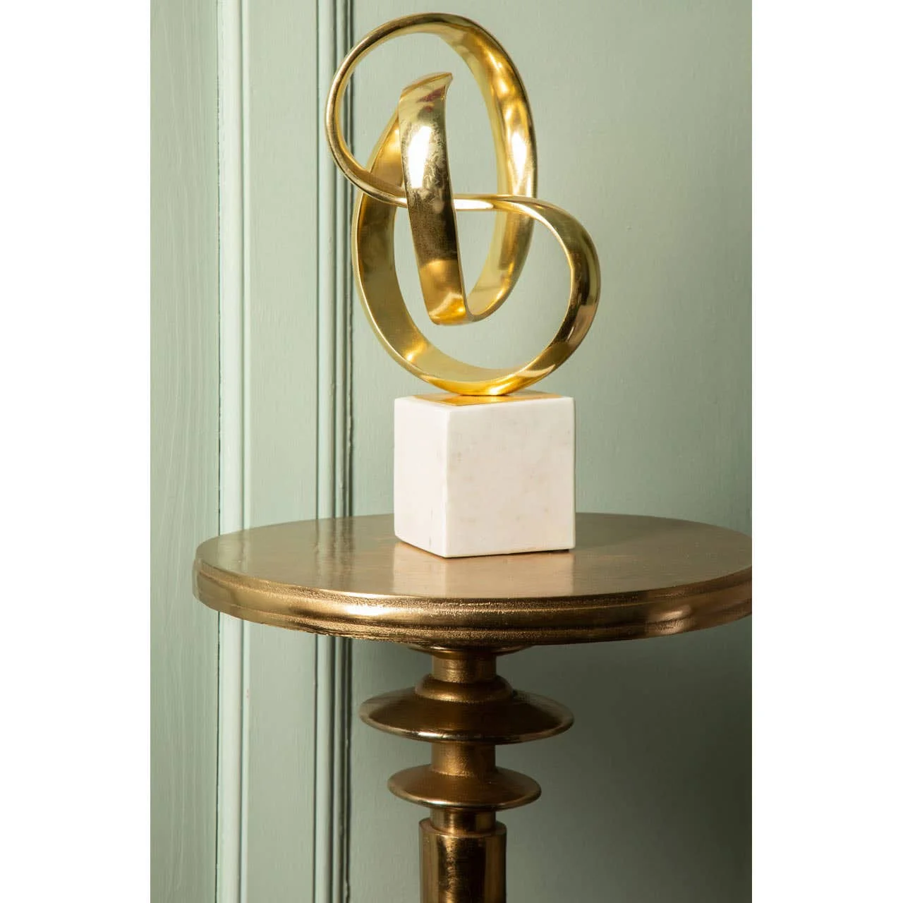 Mirano Gold Finish Knot Sculpture - Image 9
