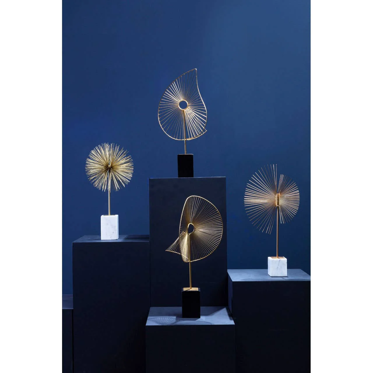 Mirano Gold Finish Spiral Sculpture - Image 3