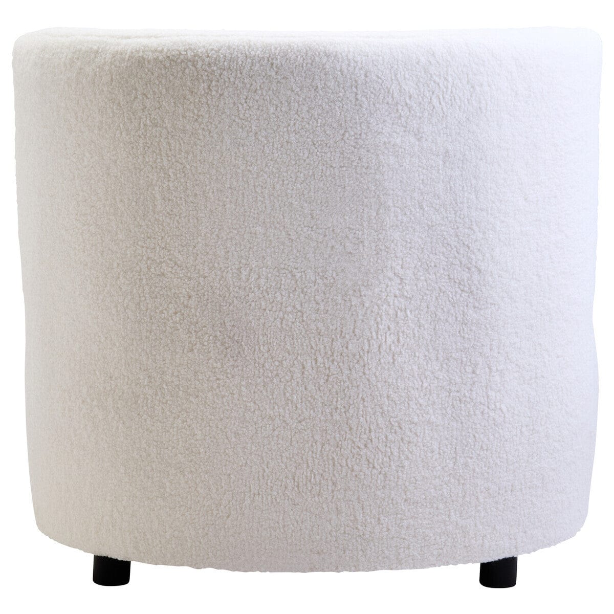 Montreal Ivory Boucle Effect Armless Lounge Chair - Image 4