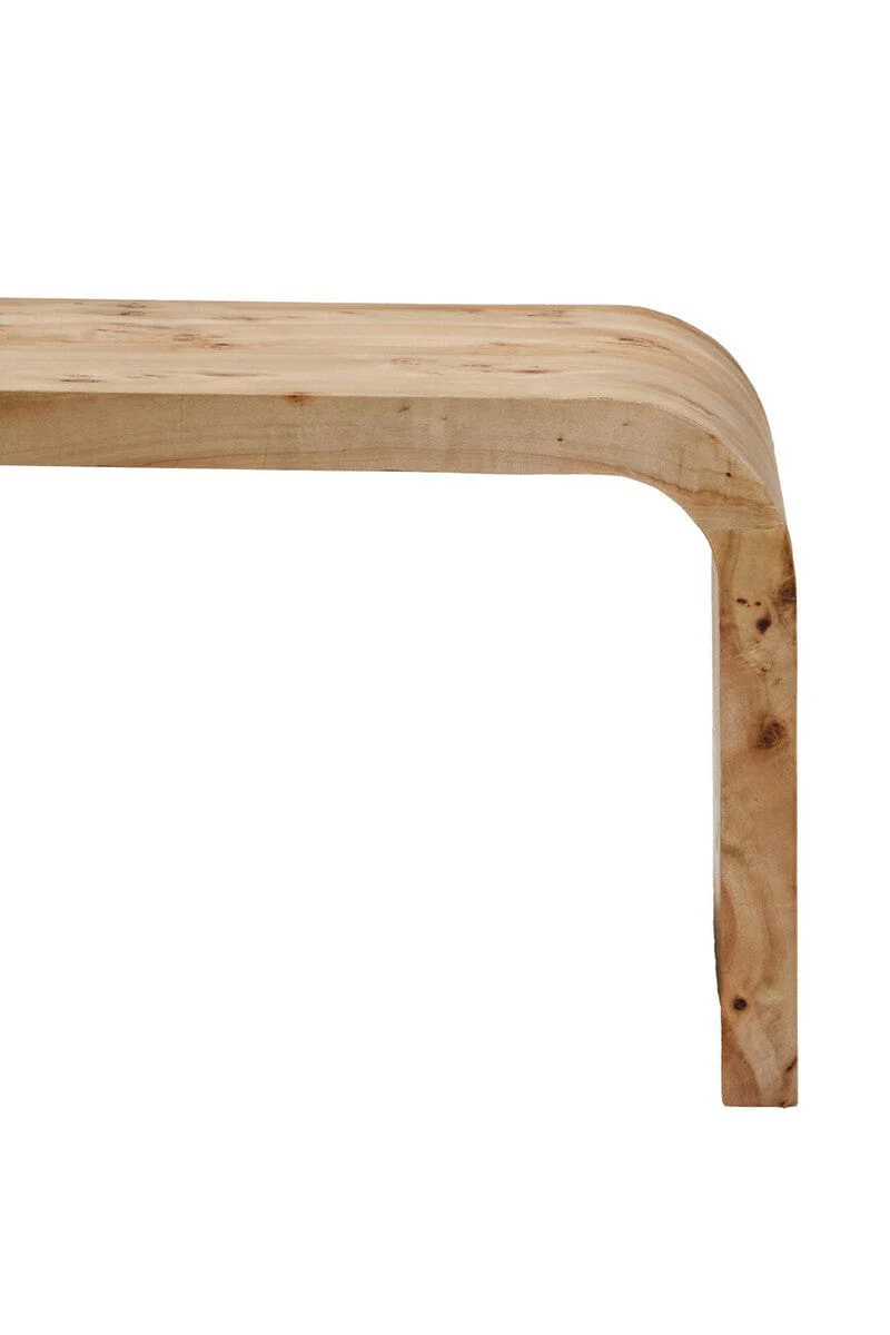 Mota Burl Wood Design Curved Coffee Table - Image 3