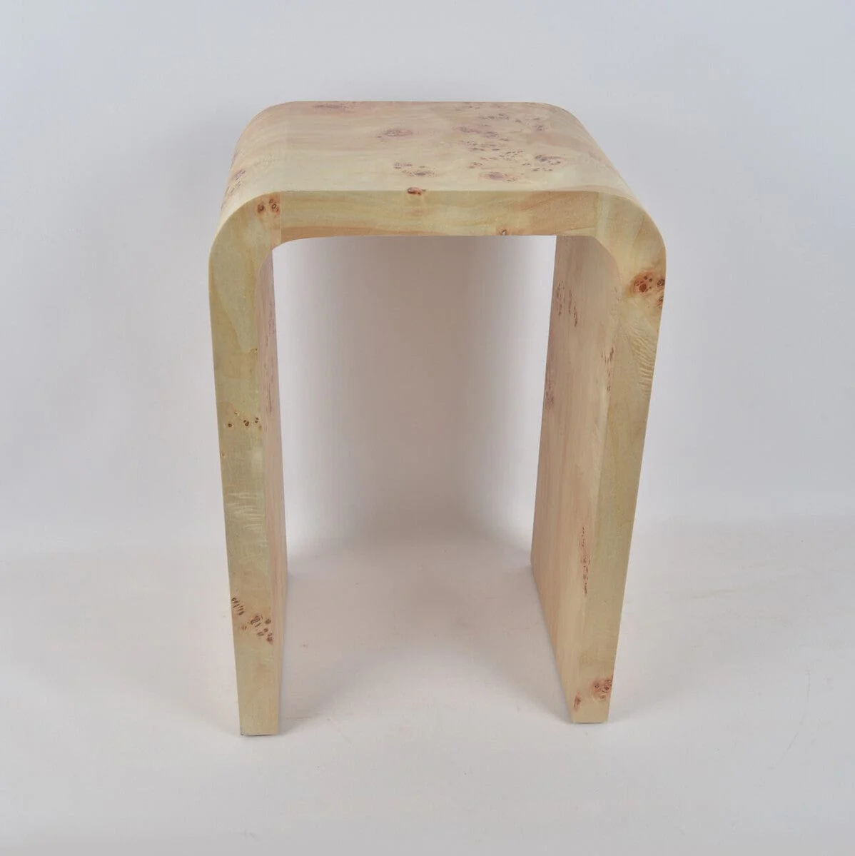 Mota Burl Wood Design Curved Side Table - Image 8