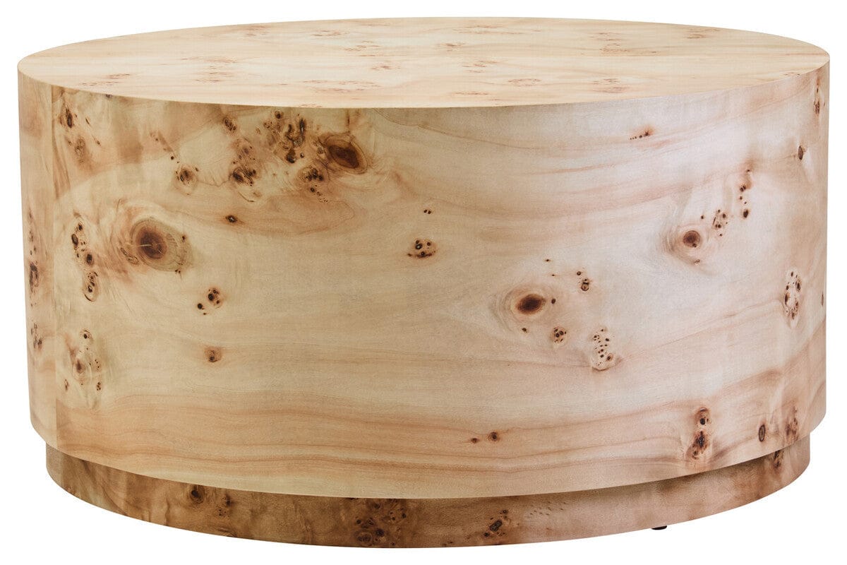 Mota Burl Wood Design Round Coffee Table - Image 2