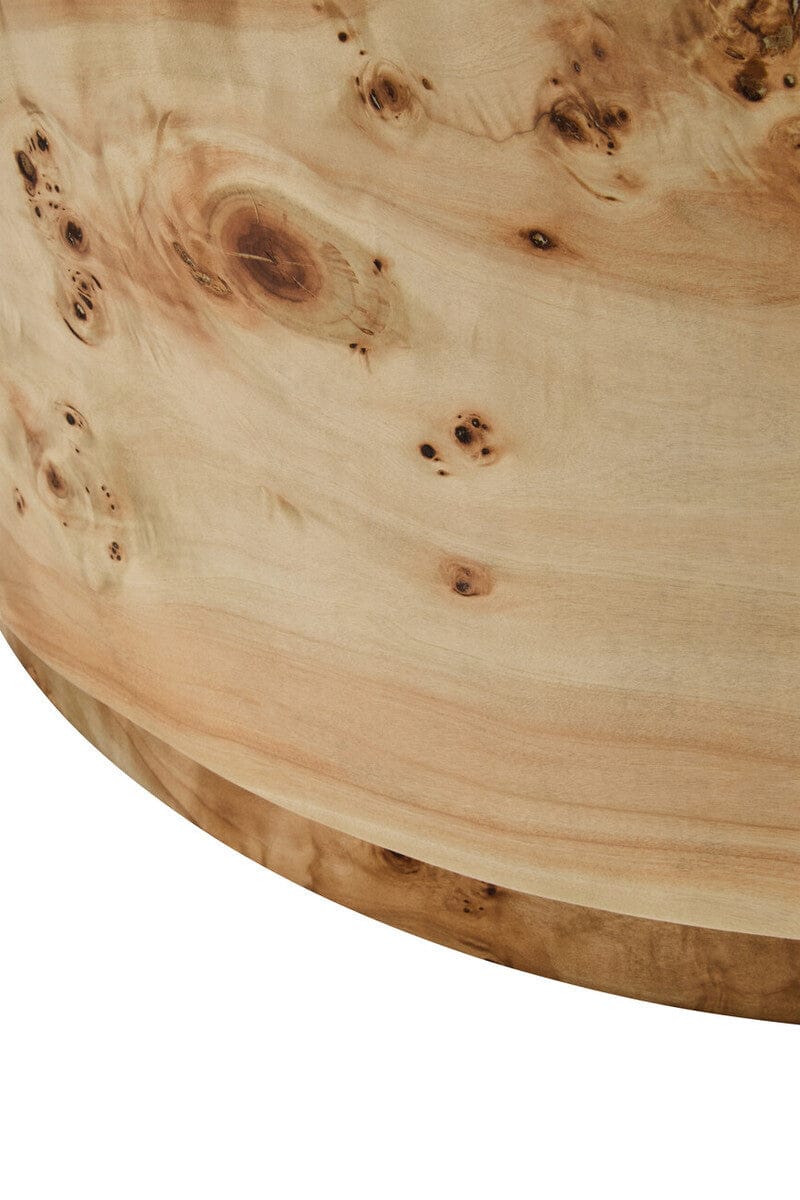 Mota Burl Wood Design Round Coffee Table - Image 6