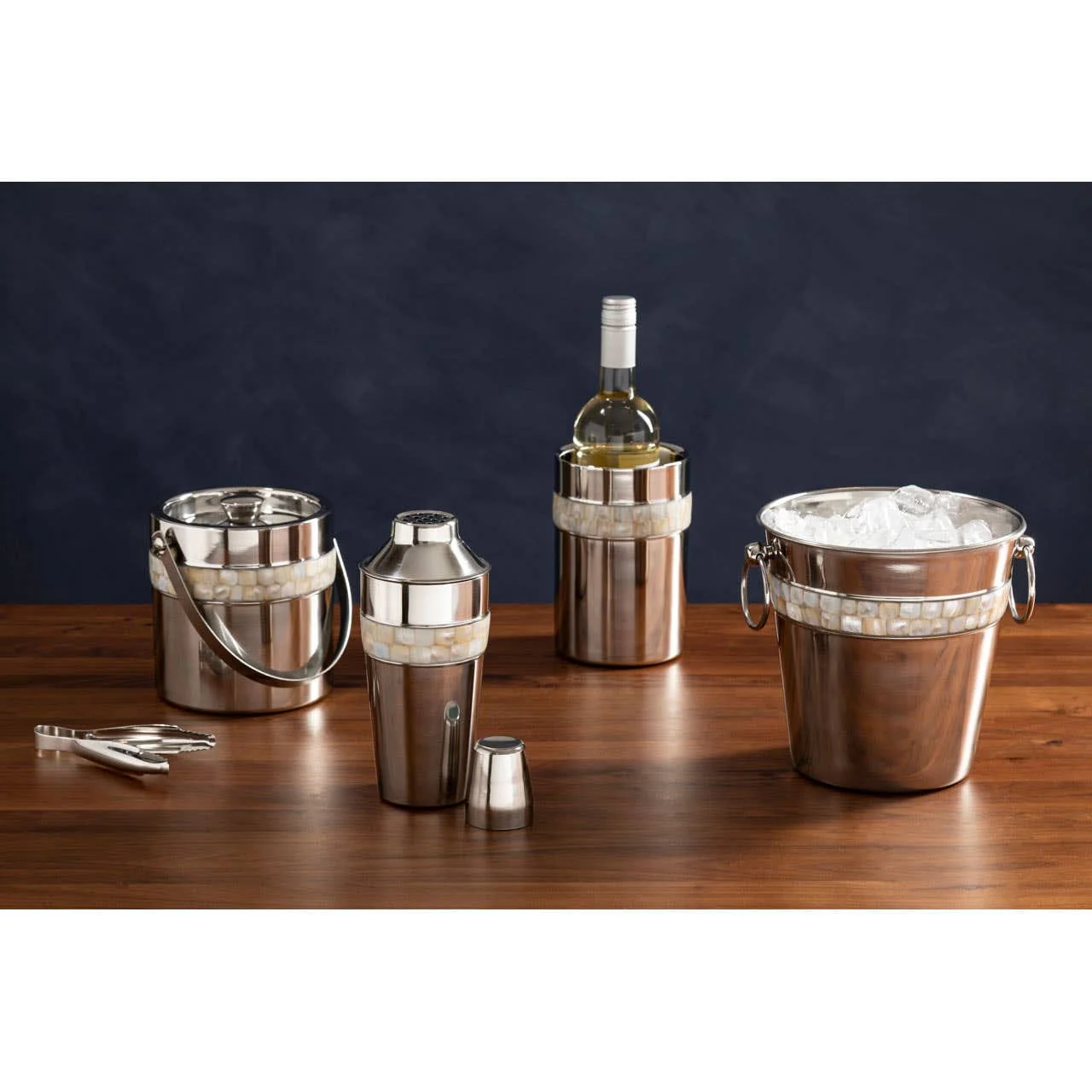 Mother Of Pearl Inlay Design Ice Bucket - Image 8