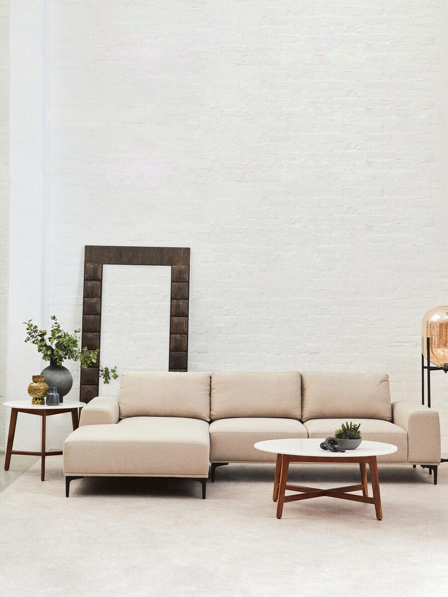 Myan Acacia Wood and White Marble Coffee Table - Image 17