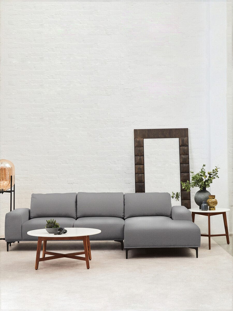 Myan Acacia Wood and White Marble Coffee Table - Image 18