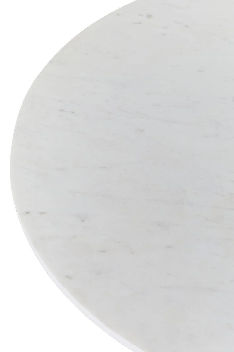 Myan Acacia Wood and White Marble Coffee Table - Image 4