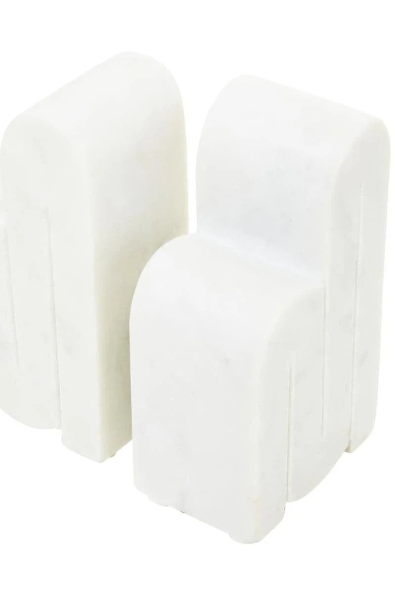 Nason Set Of 2 White Marble Bookends - Image 11