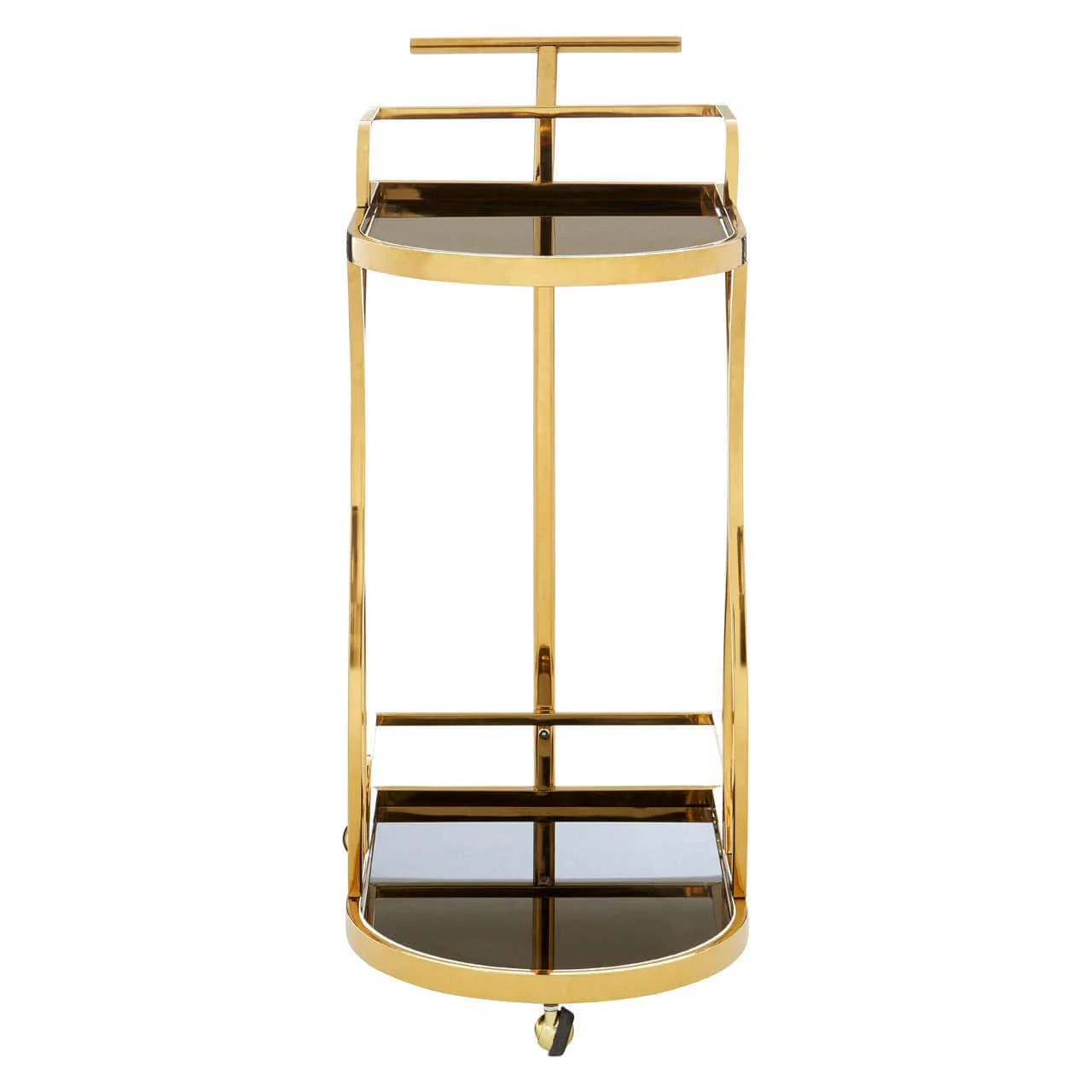 Novo 2 Tier Gold And Wavy Design Trolley - Image 2