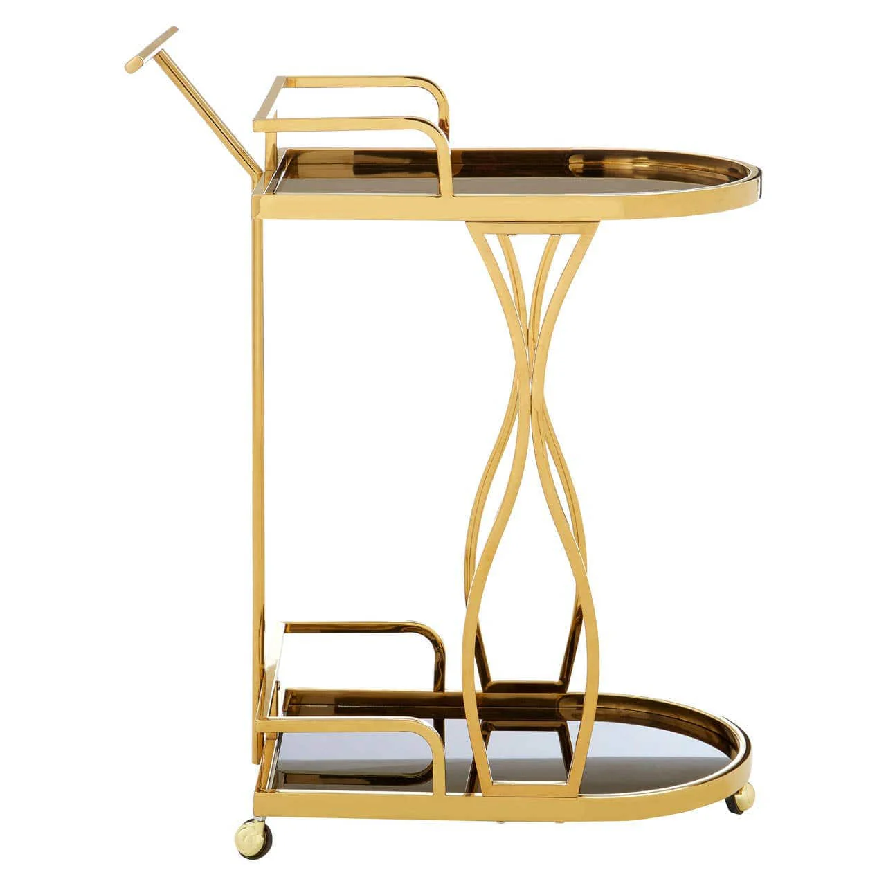 Novo 2 Tier Gold And Wavy Design Trolley - Image 3