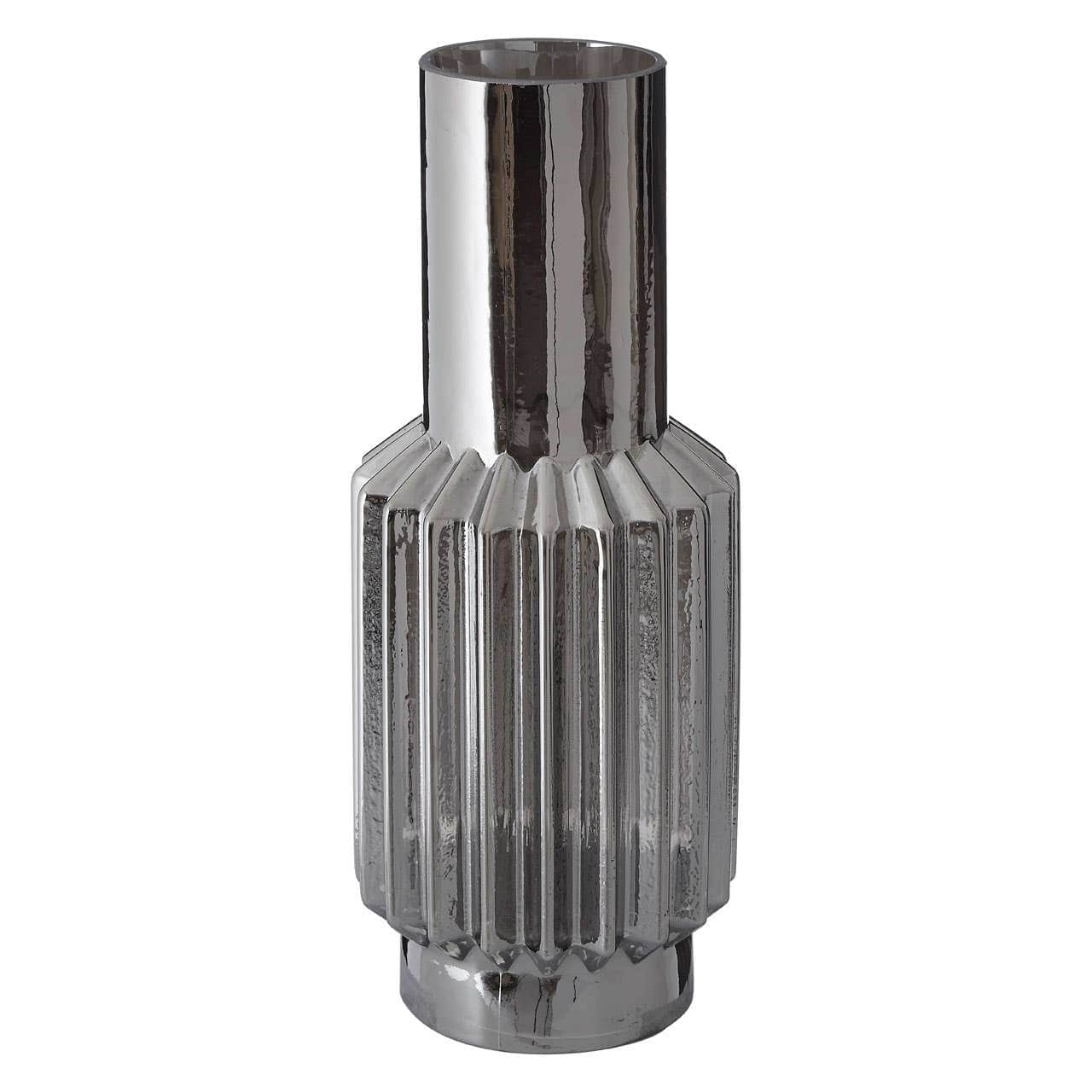 Onice Silver Large Glass Vase - Image 2