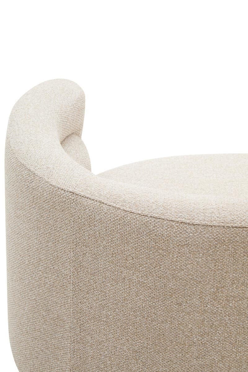 Oratino Ivory Linen 3 Seater Curved Sofa - Image 13