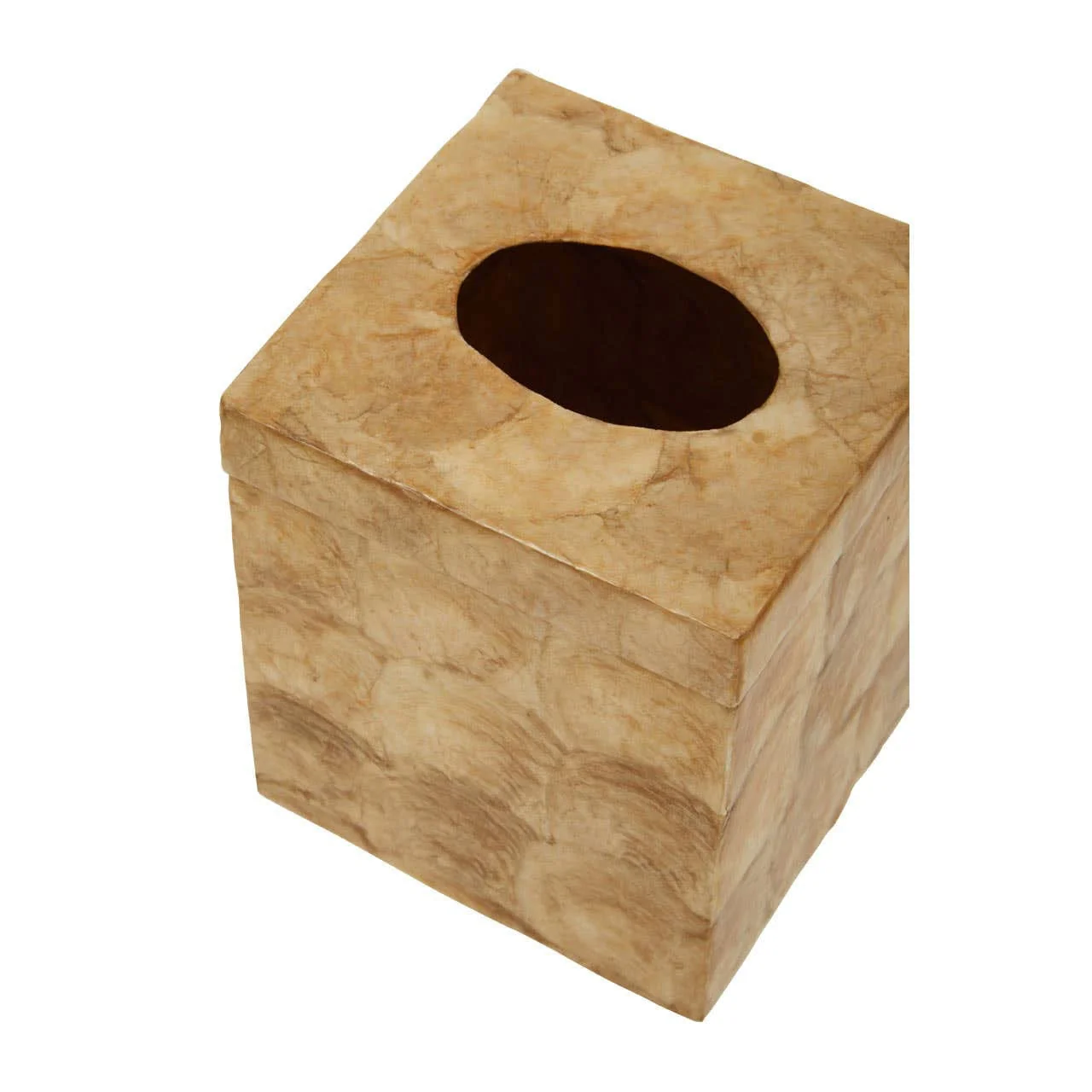 Palu Beige Seashell Square Tissue Box - Image 5
