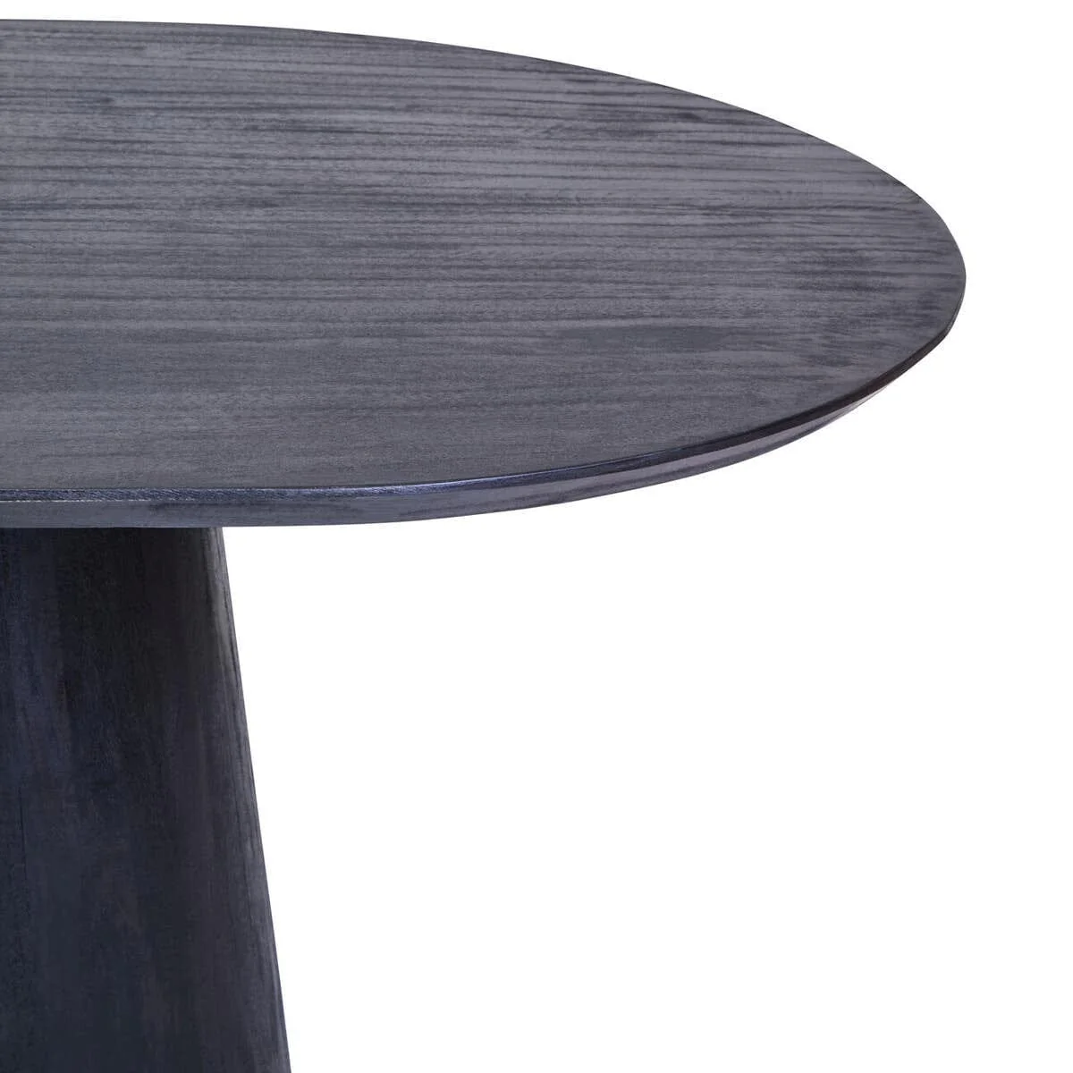 Perdoba Mango Wood Oval Dining Table in Black Finish - Image 9