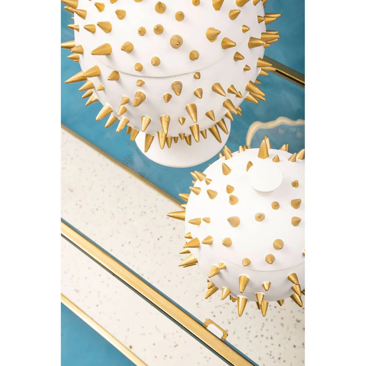 Picos White and Gold Spikes Small Box - Image 8