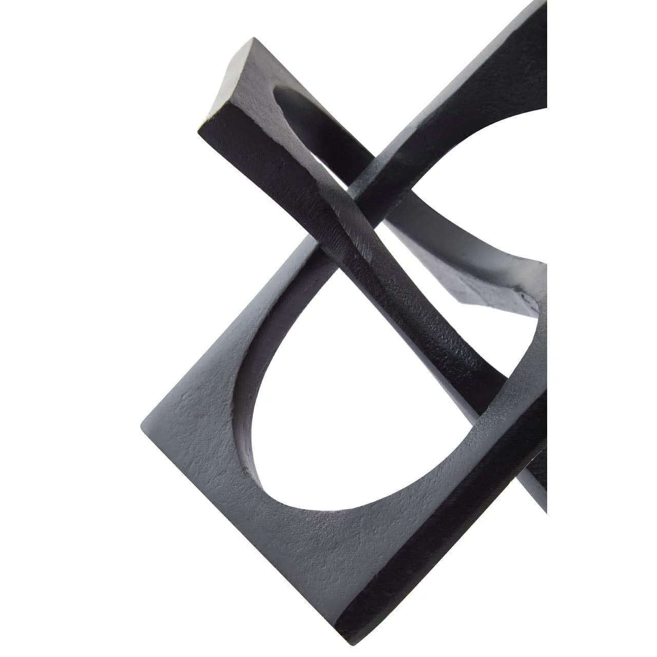 Prato Black Finish Square Knot Sculpture - Image 3