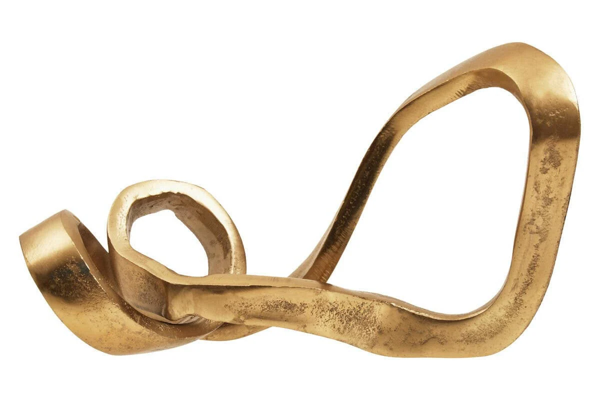 Prato Gold Finish Abstract Knot Sculpture - Image 2