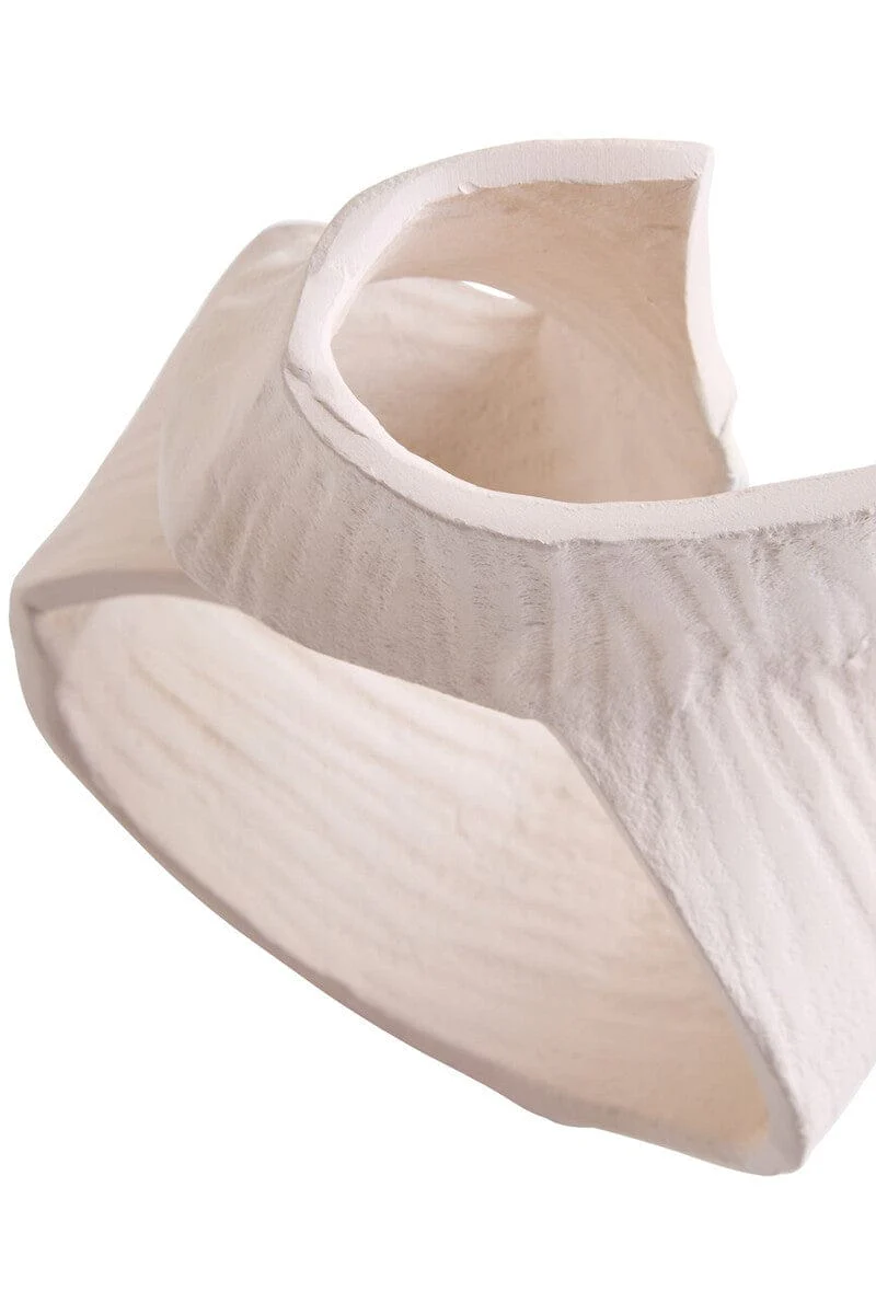 Prato Small Cream Abstract Swirl Sculpture - Image 9