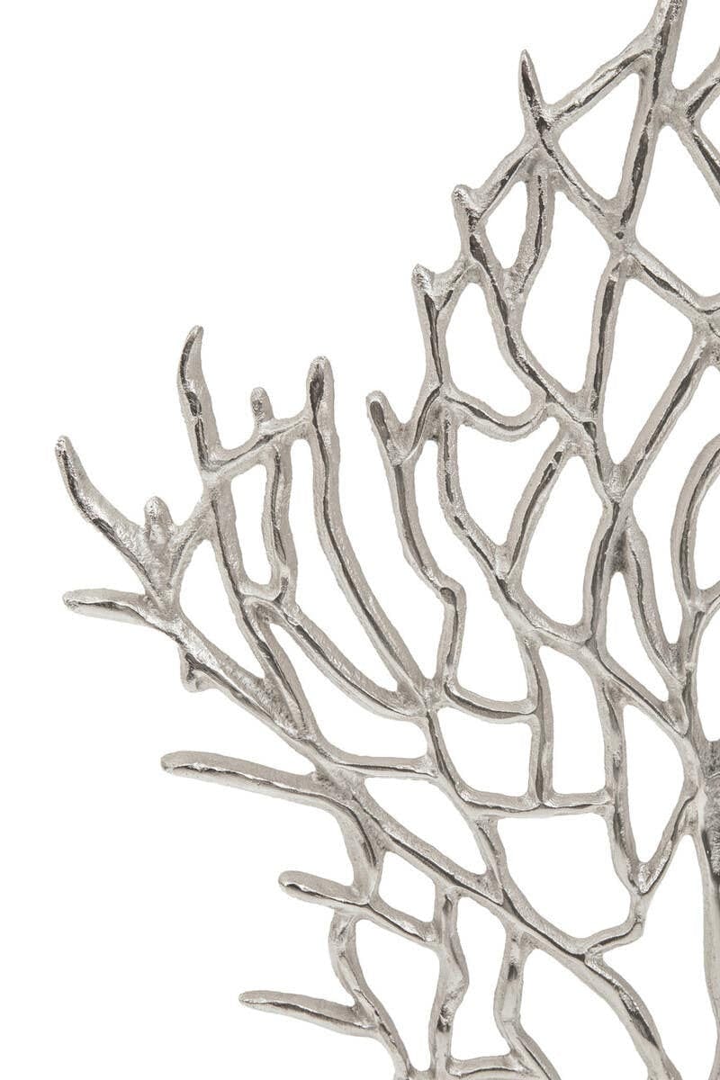 Prato Small Silver Nickel Finish Coral Sculpture - Image 4