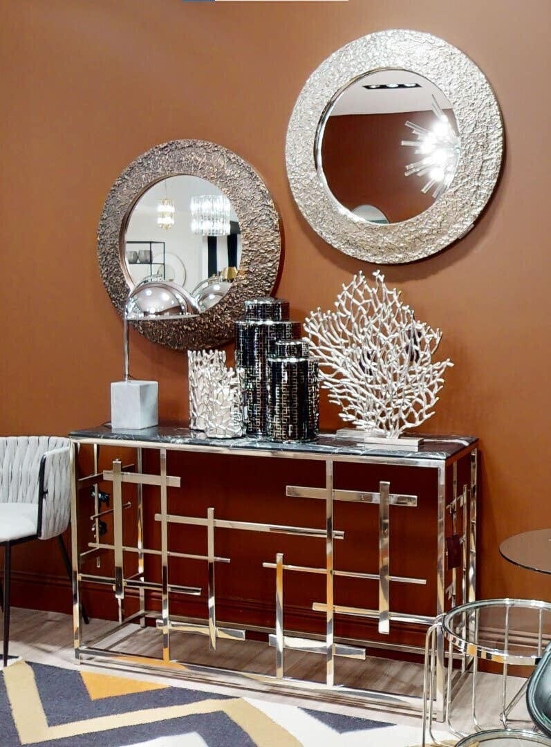 Prato Small Silver Nickel Finish Coral Sculpture - Image 6