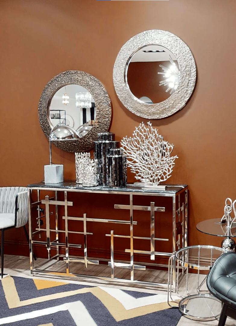 Prato Small Silver Nickel Finish Coral Sculpture - Image 7