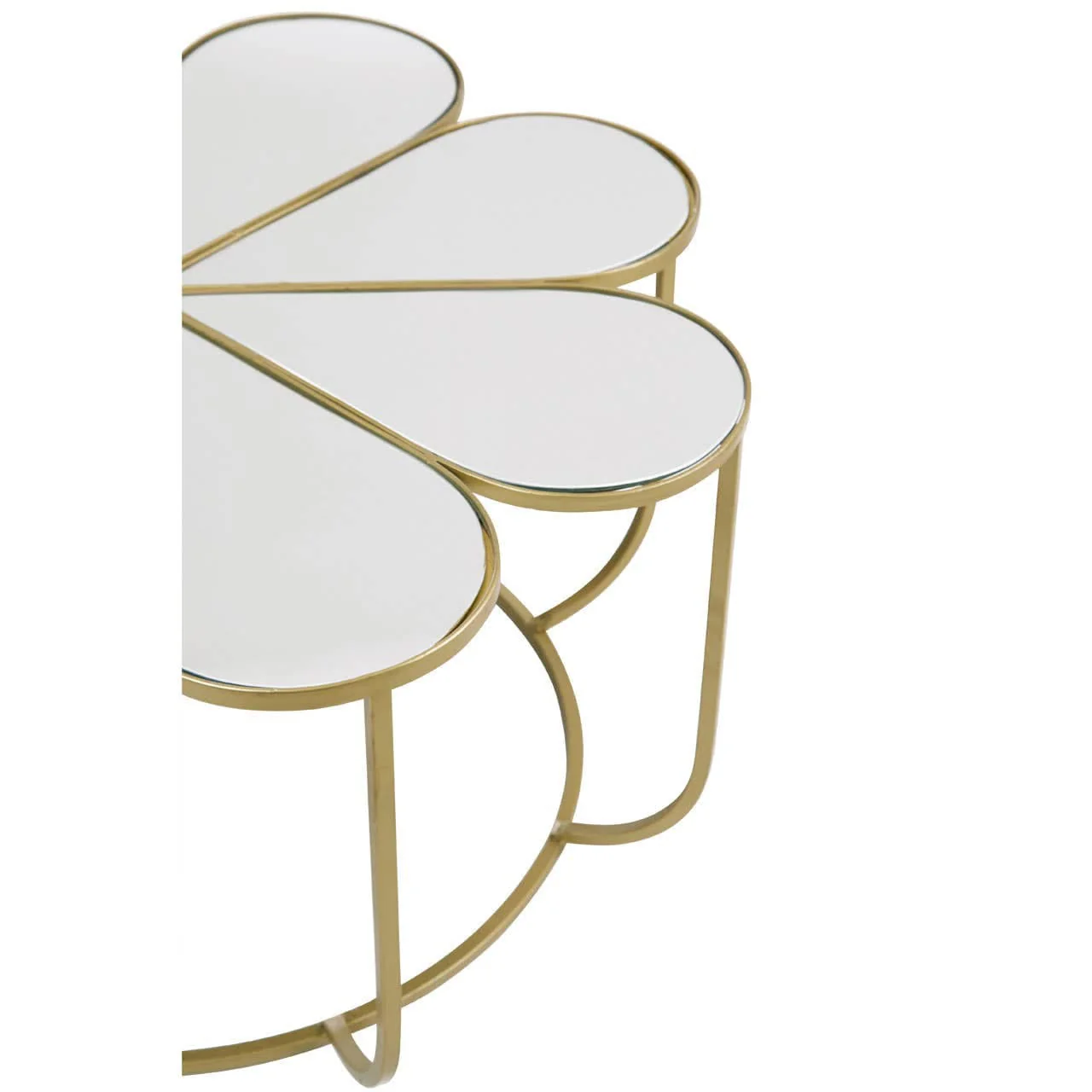 Rabia Petal Coffee Table With Mirrored Top - Image 5
