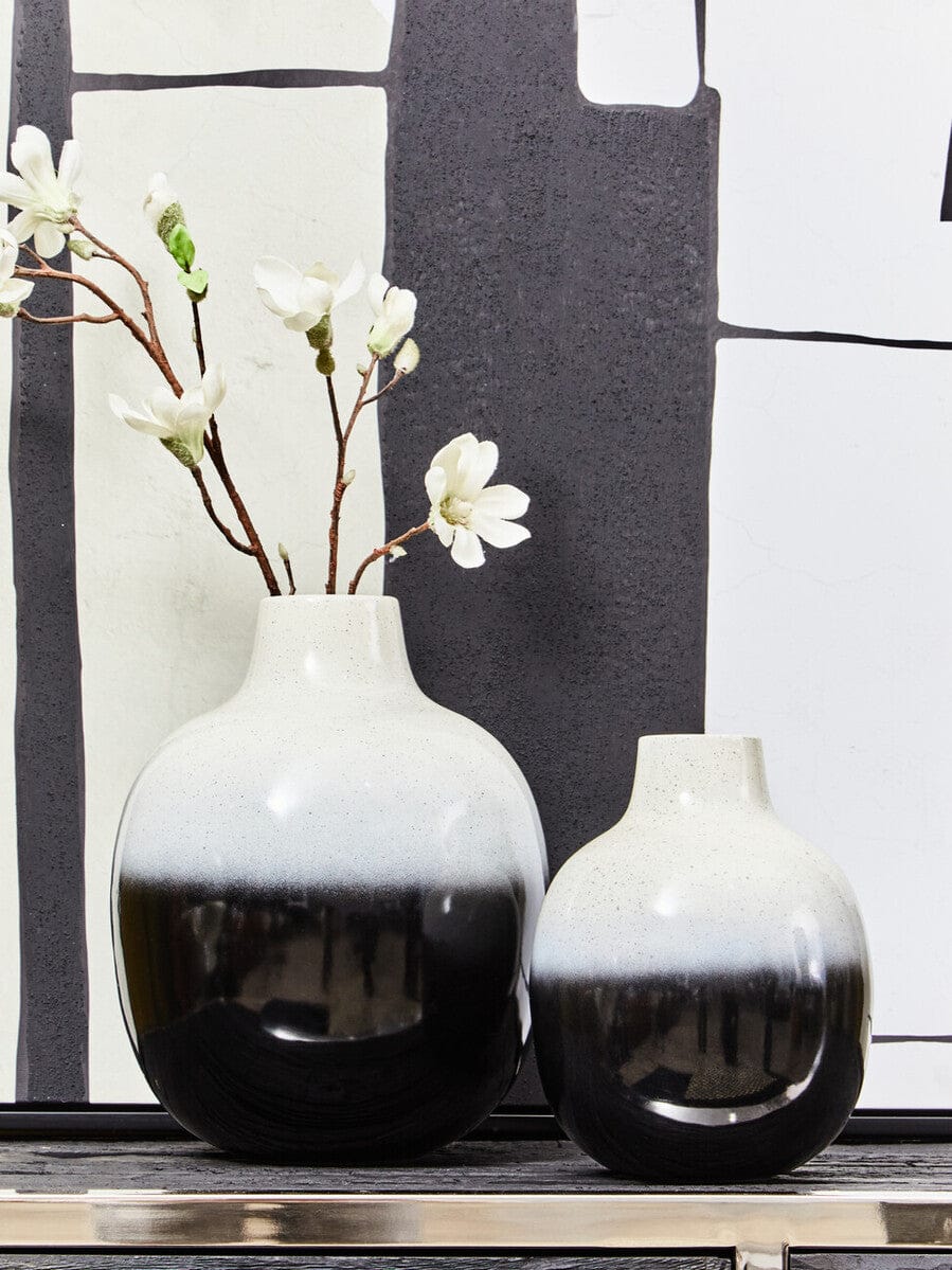 Ramus Large Black And White Ombre Vase - Image 16