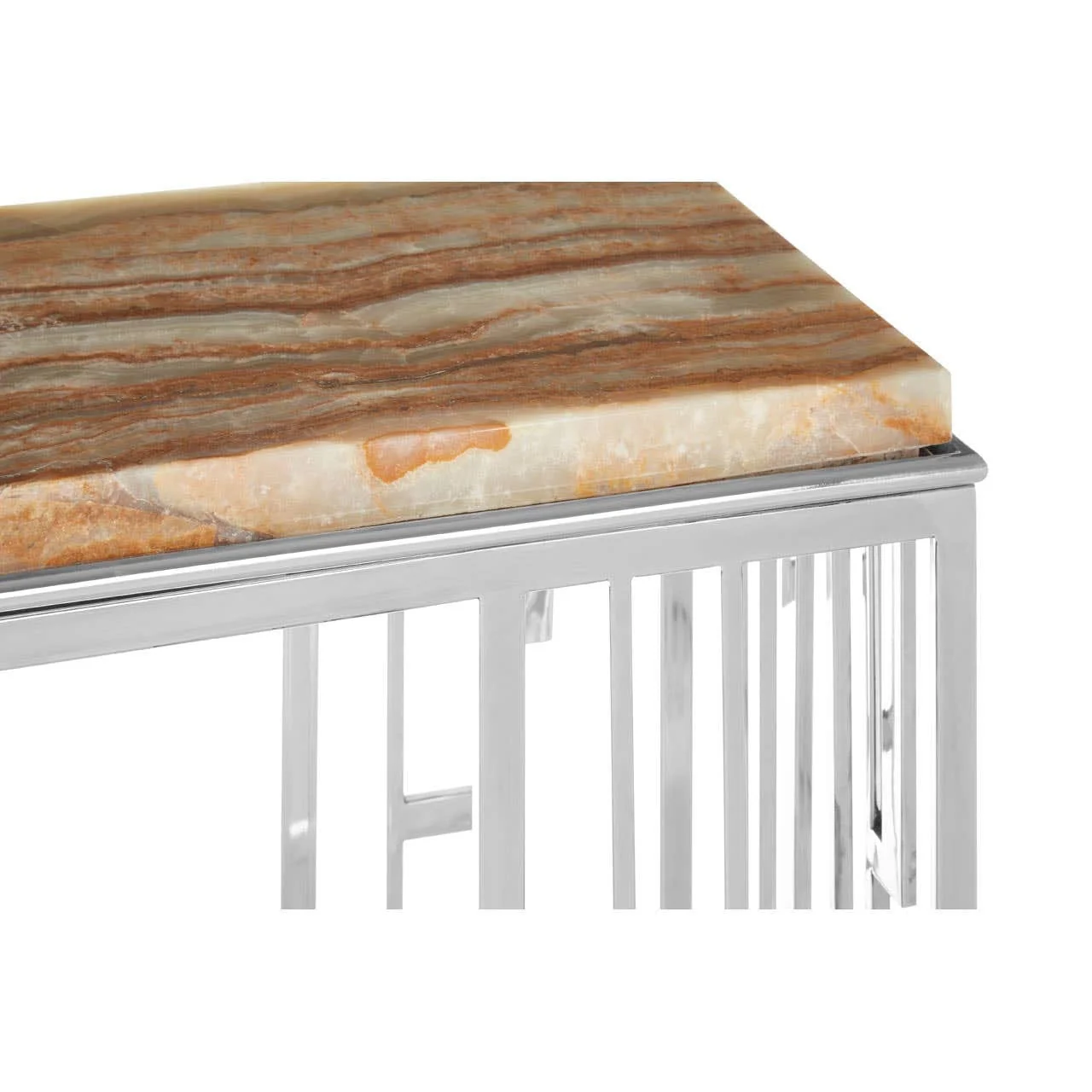 Relic Console Table With Onyx Stone Top - Image 5