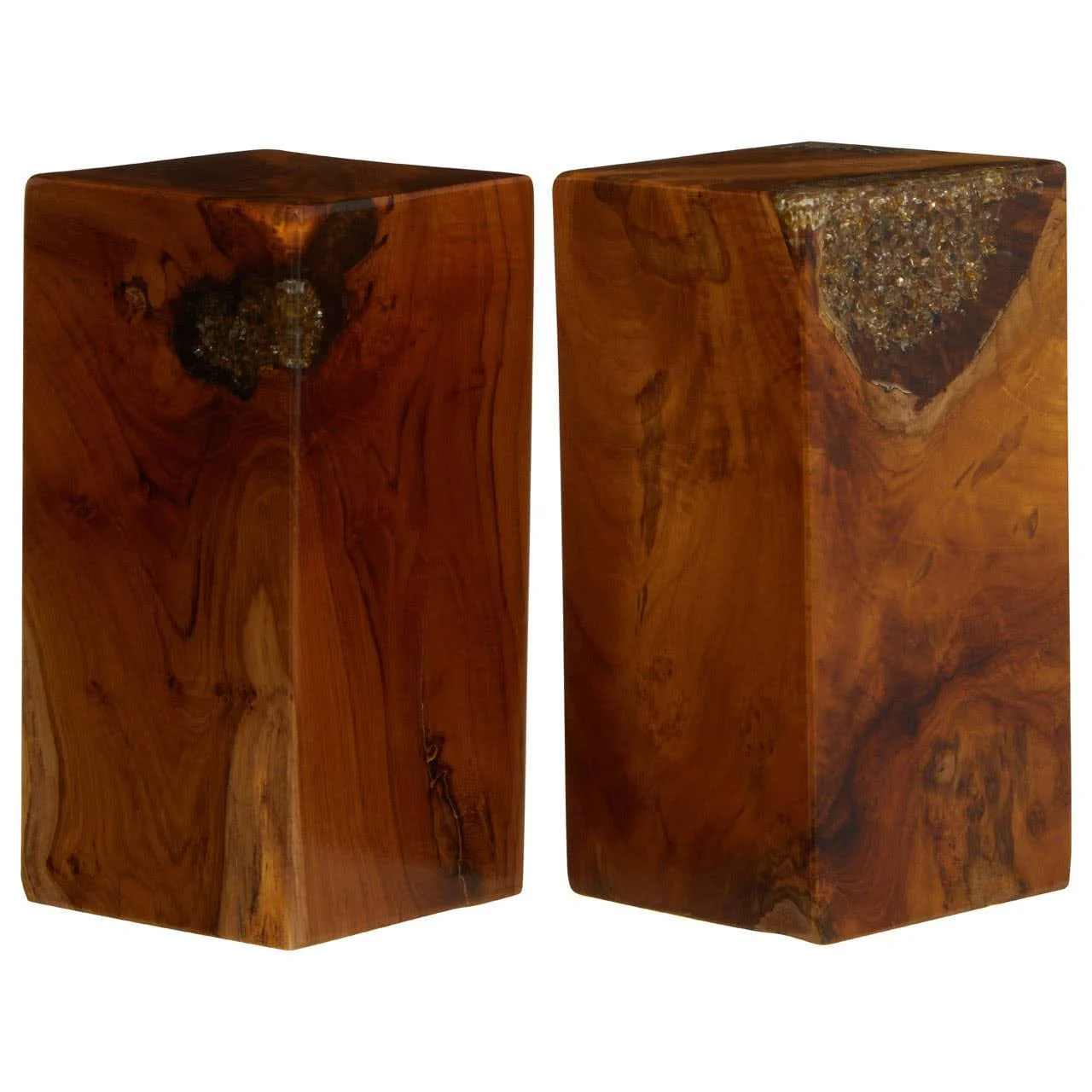 Sakra Set Of 2 Teak Wood Bookends - Image 3